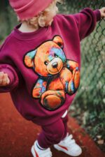 Bluza oversize Rainbow Teddy