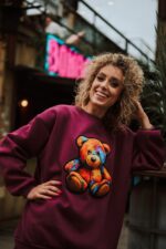 Bluza oversize Rainbow Teddy dla mamy i taty - Image 6