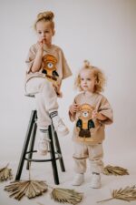 T-shirt oversize Axel Teddy beige - obrazek 6