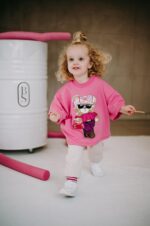 T-shirt oversize Sophie Teddy pink - obrazek 2