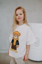 T-shirt oversize Axel Teddy cream - obrazek 3
