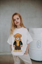 T-shirt oversize Axel Teddy cream - obrazek 4