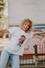 T-shirt oversize Rodney Teddy cream dla mamy