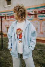 Bluza oversize rozpinana Rodney Teddy dla mamy i taty dostępna od ręki - Image 2