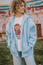 Bluza oversize rozpinana Rodney Teddy dla mamy i taty dostępna od ręki - Image 3