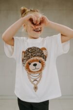T-shirt oversize Elliott Teddy cream dostępna od ręki - Image 3