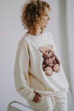Bluza oversize Biscuit Teddy dla mamy i taty