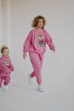 Spodnie dresowe fuksja Rosie Teddy dla mamy i taty - Image 5