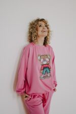 Spodnie dresowe fuksja Rosie Teddy dla mamy i taty - Image 8