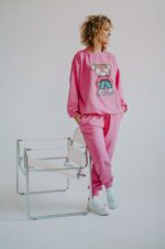 Spodnie dresowe fuksja Rosie Teddy dla mamy i taty - Image 10