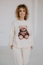 Bluza oversize Biscuit Teddy dla mamy i taty - obrazek 5