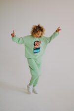 Spodnie dresowe zielone Disco Teddy dla mamy i taty - obrazek 7