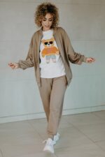 Spodnie dresowe latte Barry Teddy dla mamy i taty