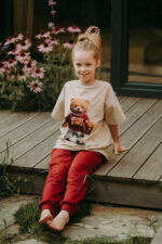 T-shirt oversize Mac Teddy beige dostępny od ręki - obrazek 3