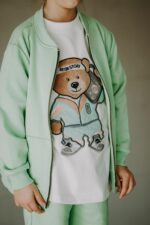 T-shirt oversize Funky Teddy cream - obrazek 6