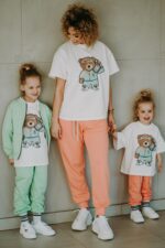 T-shirt oversize Funky Teddy cream - obrazek 3