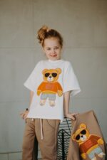 T-shirt oversize Barry Teddy cream - obrazek 2