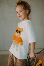 T-shirt oversize Barry Teddy cream - obrazek 4