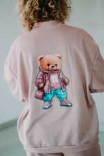 Bluza oversize rozpinana Mia Teddy dla mamy - obrazek 2