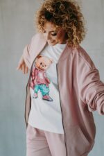 Bluza oversize rozpinana Mia Teddy dla mamy - obrazek 5