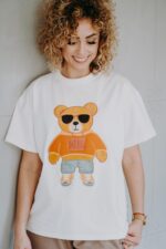 T-shirt oversize Barry Teddy cream dla mamy i taty - obrazek 2