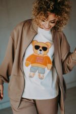 T-shirt oversize Barry Teddy cream dla mamy i taty - obrazek 10