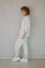 Bluza oversize rozpinana Biscuit Teddy dla mamy i taty - obrazek 3