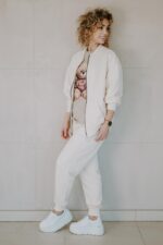 Bluza oversize rozpinana Biscuit Teddy dla mamy i taty - obrazek 5