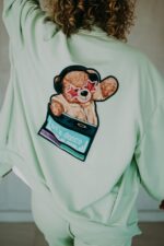 Bluza oversize rozpinana Disco Teddy dla mamy i taty - obrazek 7