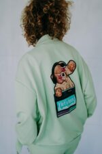 Bluza oversize rozpinana Disco Teddy dla mamy i taty - obrazek 5