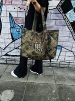 Torba typu Shopper Bag czarna pikowana z haftem large size - Image 14