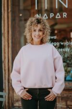 Bluza Basic oversize pudrowy róż - Image 3