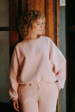 Bluza Basic oversize pudrowy róż - Image 8