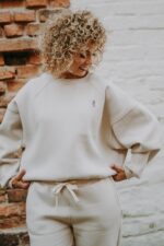 Bluza Basic oversize beżowa