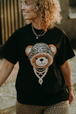 T-shirt oversize Elliot Teddy black - Image 4