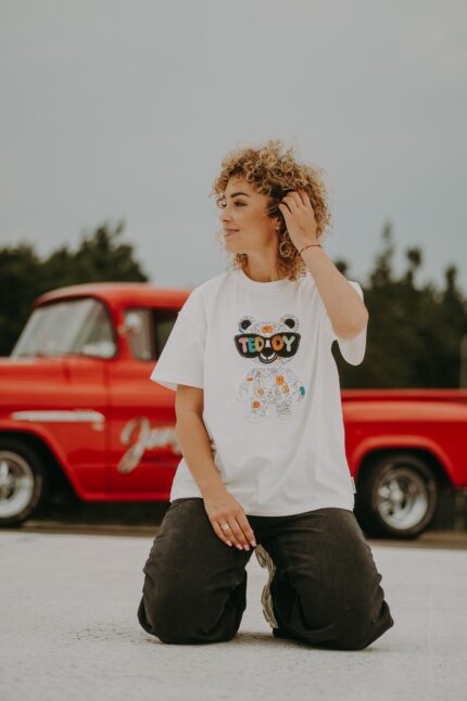 T-shirt oversize Funky Teddy dla mamy i taty