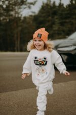 Spodnie dresowe śmietankowe Axel Teddy - obrazek 2