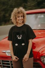 T-shirt oversize Mocha Teddy dla mamy i taty - obrazek 2