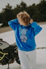 Bluza oversize Blue Teddy dla mamy i taty - Image 4