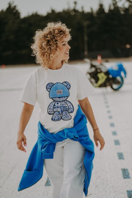 T-shirt oversize Blue Teddy dla mamy i taty