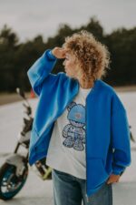 T-shirt oversize Blue Teddy dla mamy i taty - obrazek 5