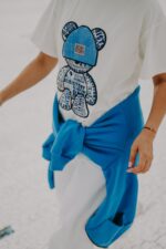 T-shirt oversize Blue Teddy dla mamy i taty - obrazek 4