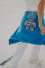 Bluza oversize rozpinana Blue Teddy dla mamy i taty - obrazek 3