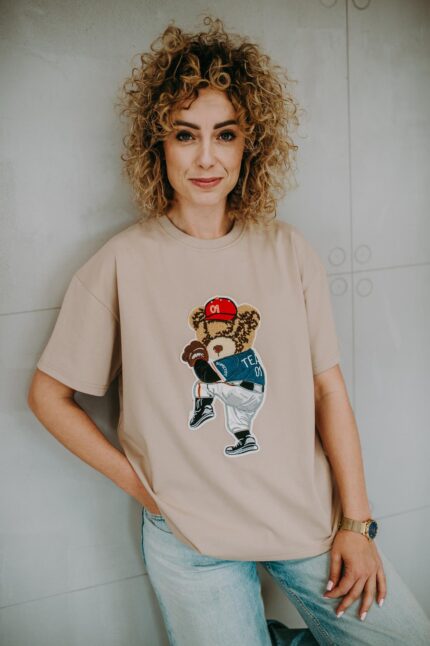 T-shirt oversize Teddy dla mamy i taty dostępny od ręki