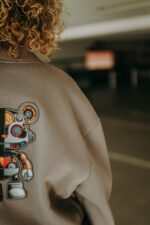 Bluza oversize rozpinana Robot Teddy dla mamy i taty - Image 9