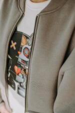 Bluza oversize rozpinana Robot Teddy dla mamy i taty - Image 10