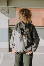 Bluza oversize Duo Robot Teddy dla mamy i taty