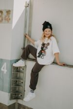 T-shirt oversize Robot Teddy ecrie - Image 9