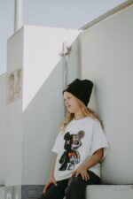 T-shirt oversize Robot Teddy ecrie - Image 11