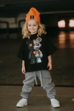 T-shirt oversize  Black Robot Teddy - Image 8